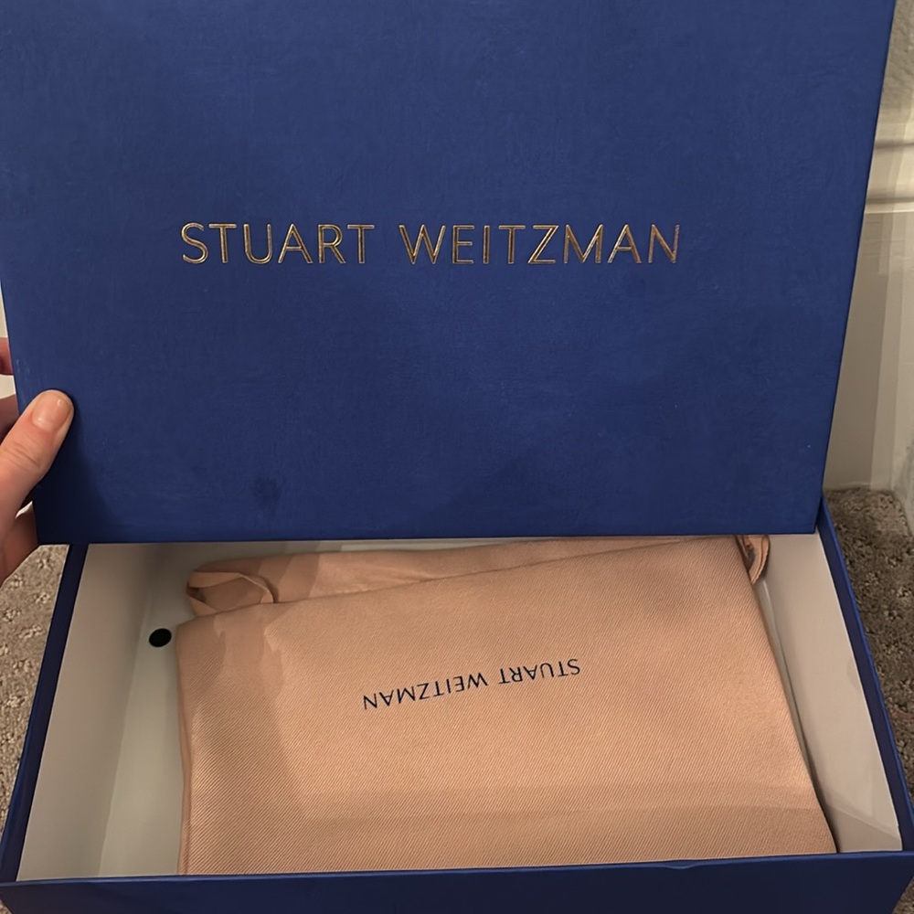 Stuart Weitzman Pink Patent Leather Ankle Strap Heels - Picture 5 of 5